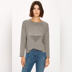 Sundry Cashmere Wool Blend Grommet Heart Sweater